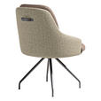 ARMLEHNSTUHL  Beinauswahl, Sitzfläche 360° drehbar, Stoff-/Lederauswahl Velours  Naturfarben, Sandfarben  - Sandfarben/Schwarz, Design, Textil/Metall (60/86/66cm) - Dieter Knoll