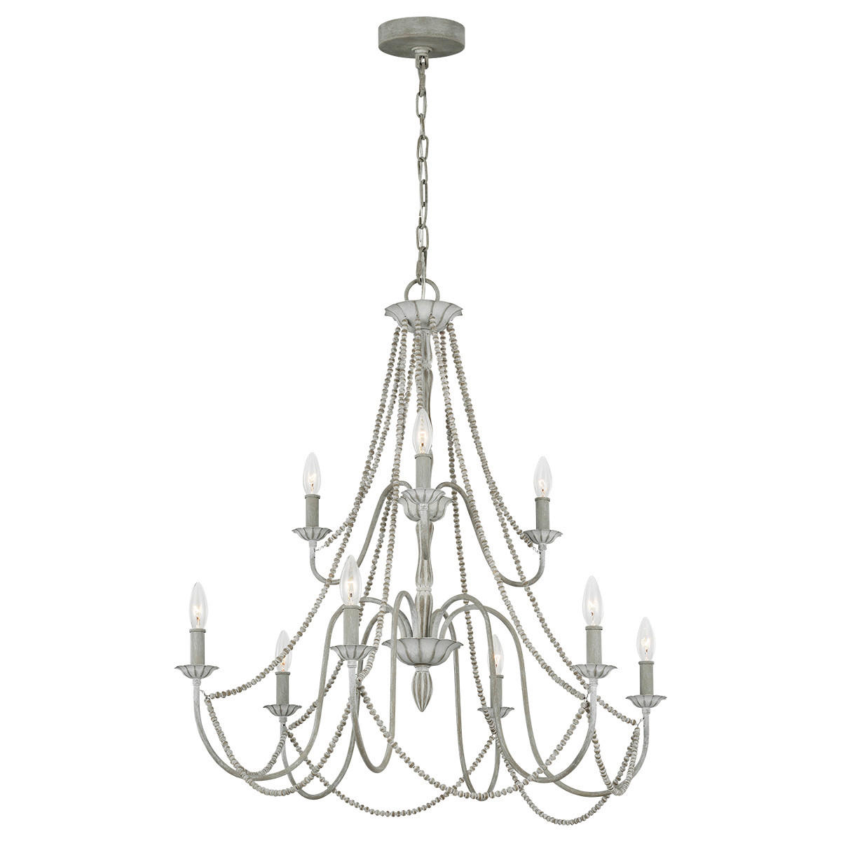 LESTENEC  Elstead Maryville      81.3/93.4 cm      E14 - svetlo siva, Konvencionalno, kovina/les (81.3/93.4cm) - Elstead Lighting