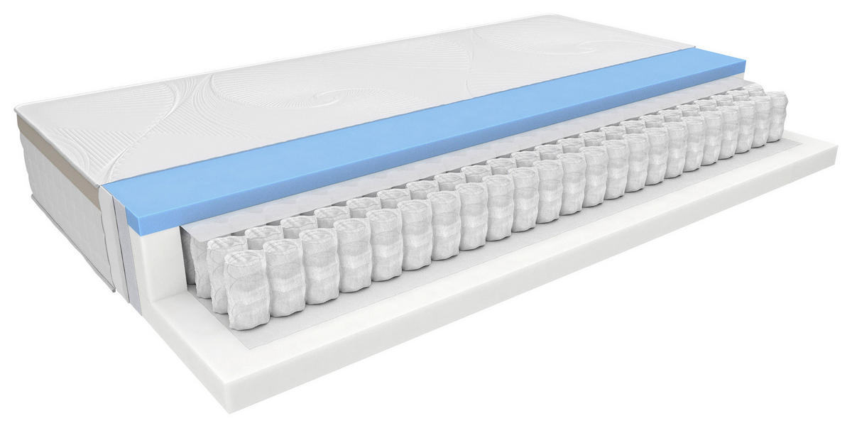 VZMETNICA 90/200 cm  - bela/bež, Konvencionalno, tekstil (90/200cm) - Novel