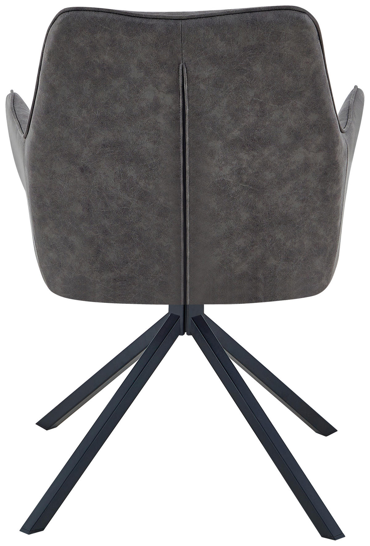 ARMLEHNSTUHL  Sitzfläche 180° drehbar   - Anthrazit, Design, Kunststoff/Metall (62/89/59.5cm) - Kayoom