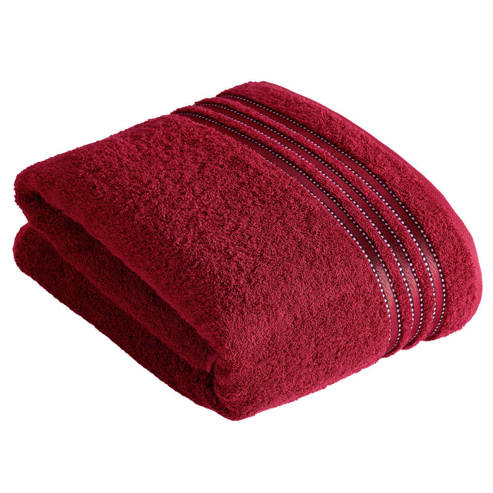 BADETUCH Cult de Luxe NOS Vossen Wäsche Rot 150/100 cm  - Rot, Basics, Textil (150/100cm) - Vossen