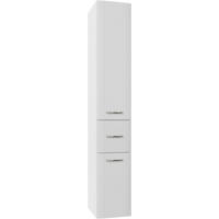 HOCHSCHRANK 30/182/38 cm  - Chromfarben/Weiß Hochglanz, MODERN, Glas/Holzwerkstoff (30/182/38cm) - Sadena