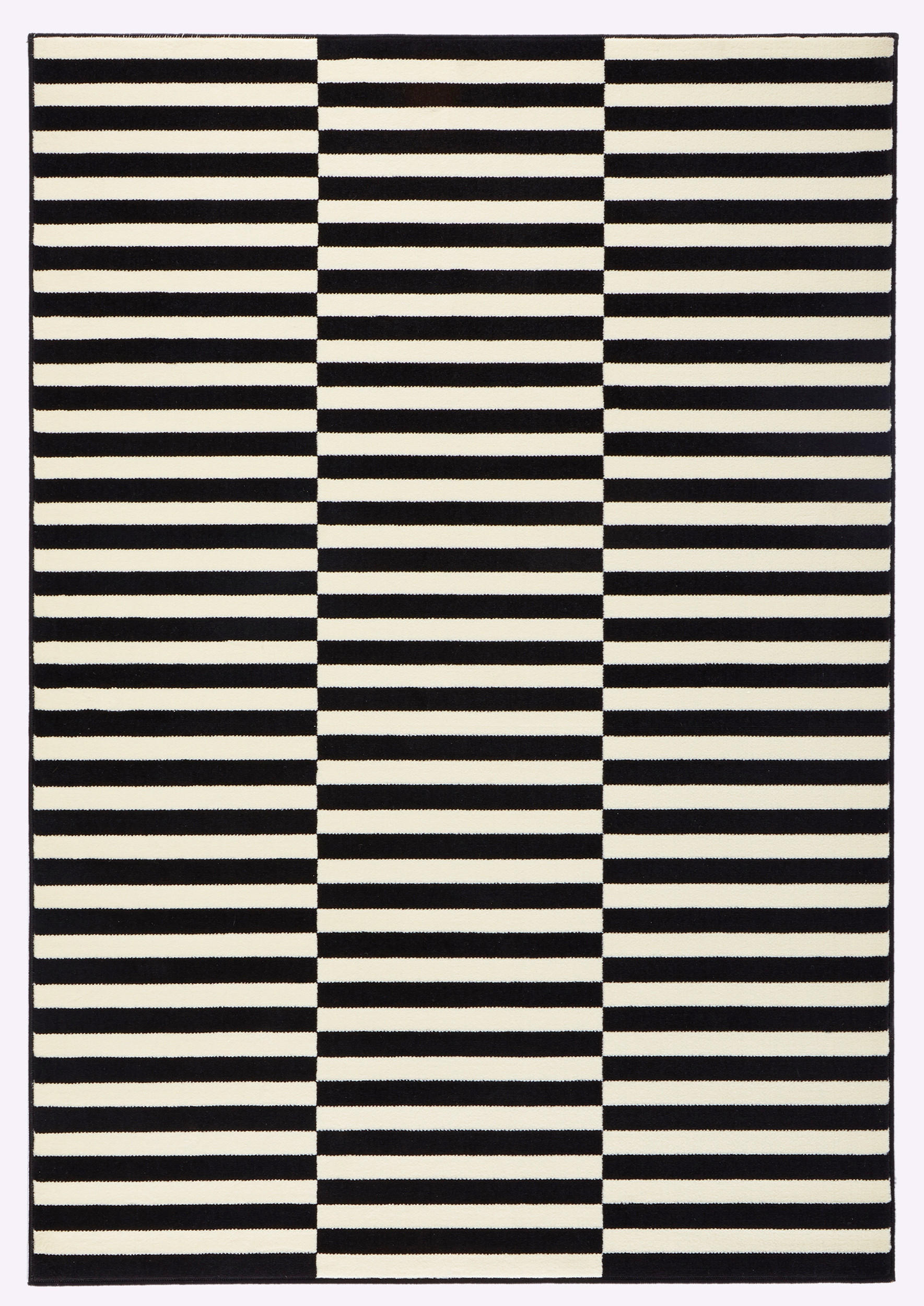 FLACHWEBETEPPICH Wohnzimmer 200/290 cm Gloria Creme, Schwarz rechteckig  - Creme/Schwarz, Design, Kunststoff/Textil (200/290cm) - Hanse Home