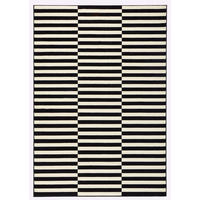 FLACHWEBETEPPICH  Wohnzimmer 160/230 cm Gloria Creme, Schwarz rechteckig  - Creme/Schwarz, Design, Kunststoff/Textil (160/230cm) - Hanse Home