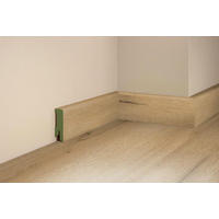 SOCKELLEISTE, Eiche Macadamia  - Basics, Holz (206,5/5/1,6cm) - Tilo