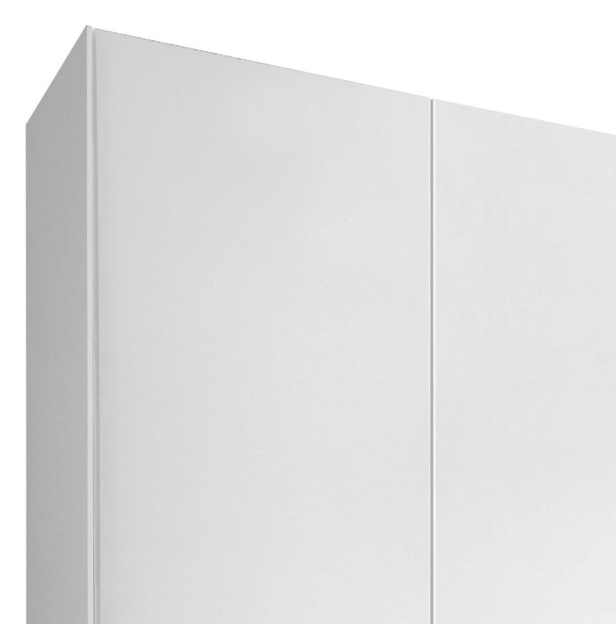 GARDEROB MED GÅNGJÄRN 250/216/58 cm 5-dörrar - vit/kromfärg, Modern, metall/trämaterial (250/216/58cm) - MID.YOU