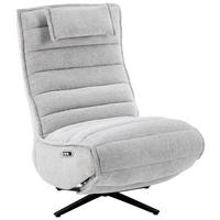 RELAXSESSEL Metall, Textil Schwarz, Greige  - Greige/Schwarz, Design, Textil/Metall (68/108/84cm) - Stylife