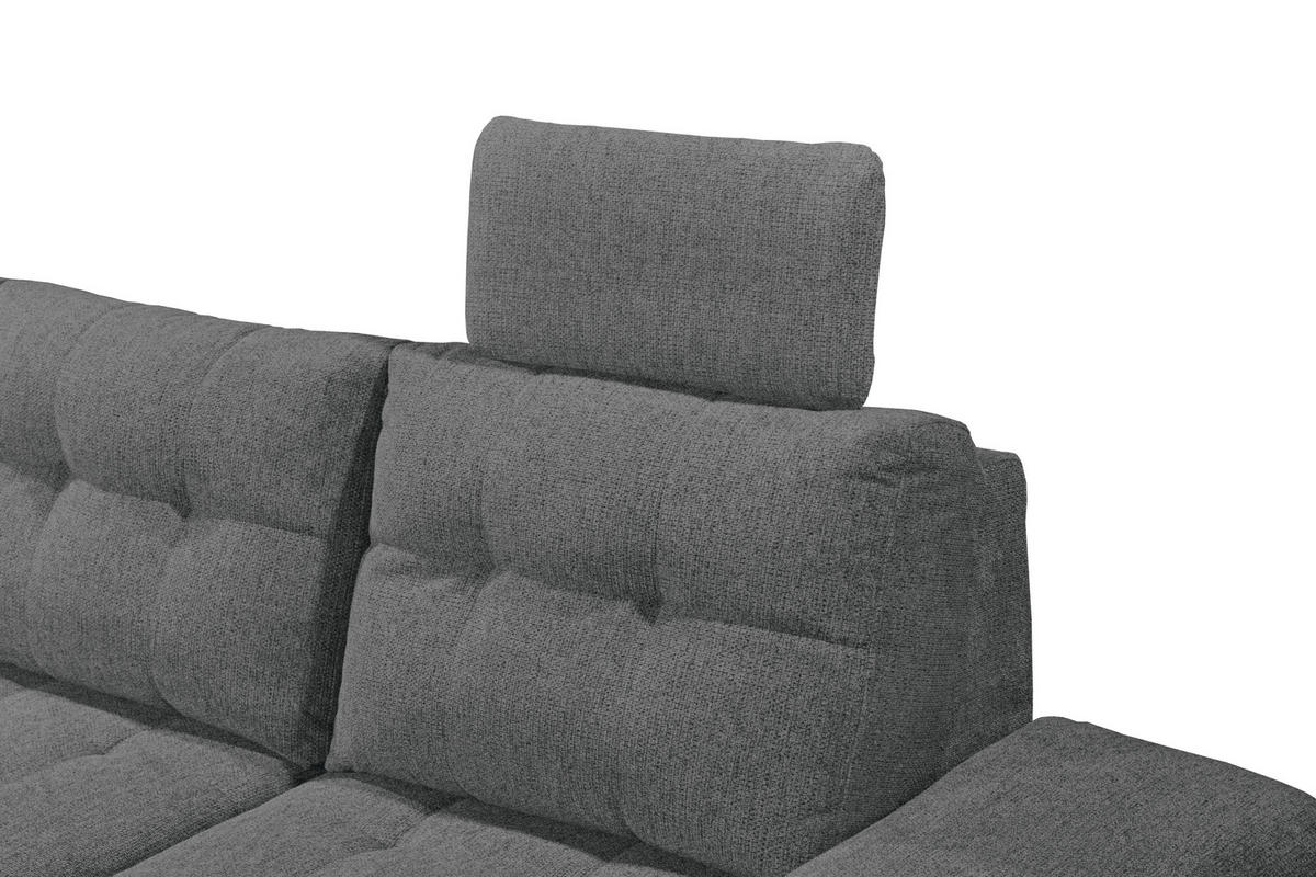 WOHNLANDSCHAFT in Webstoff Graphitfarben  - Schwarz/Graphitfarben, Konventionell, Kunststoff/Textil (218/324/170cm) - MID.YOU
