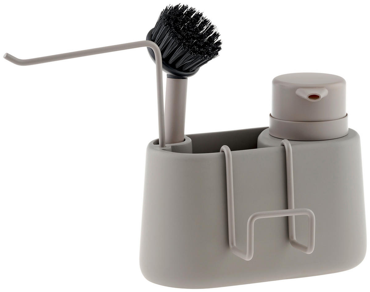 Suport Organizator Chiuvetă - taupe, Basics, plastic/metal (28/12,5/20cm) - Homeware