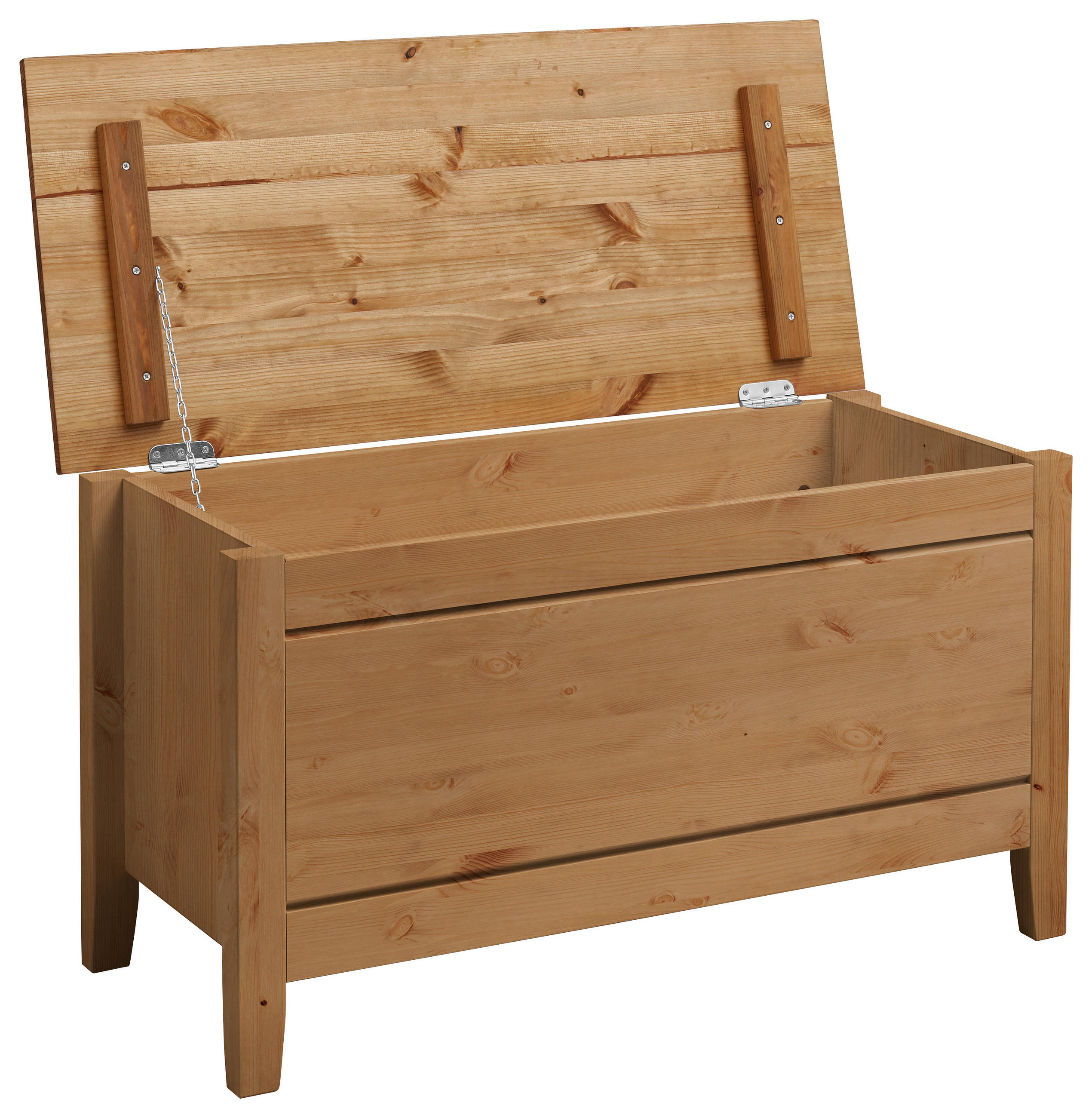 BETTBANK Kiefer Laugenfarbig  - Laugenfarbig, ROMANTIK / LANDHAUS, Holz (86/47/38cm) - Boxxx