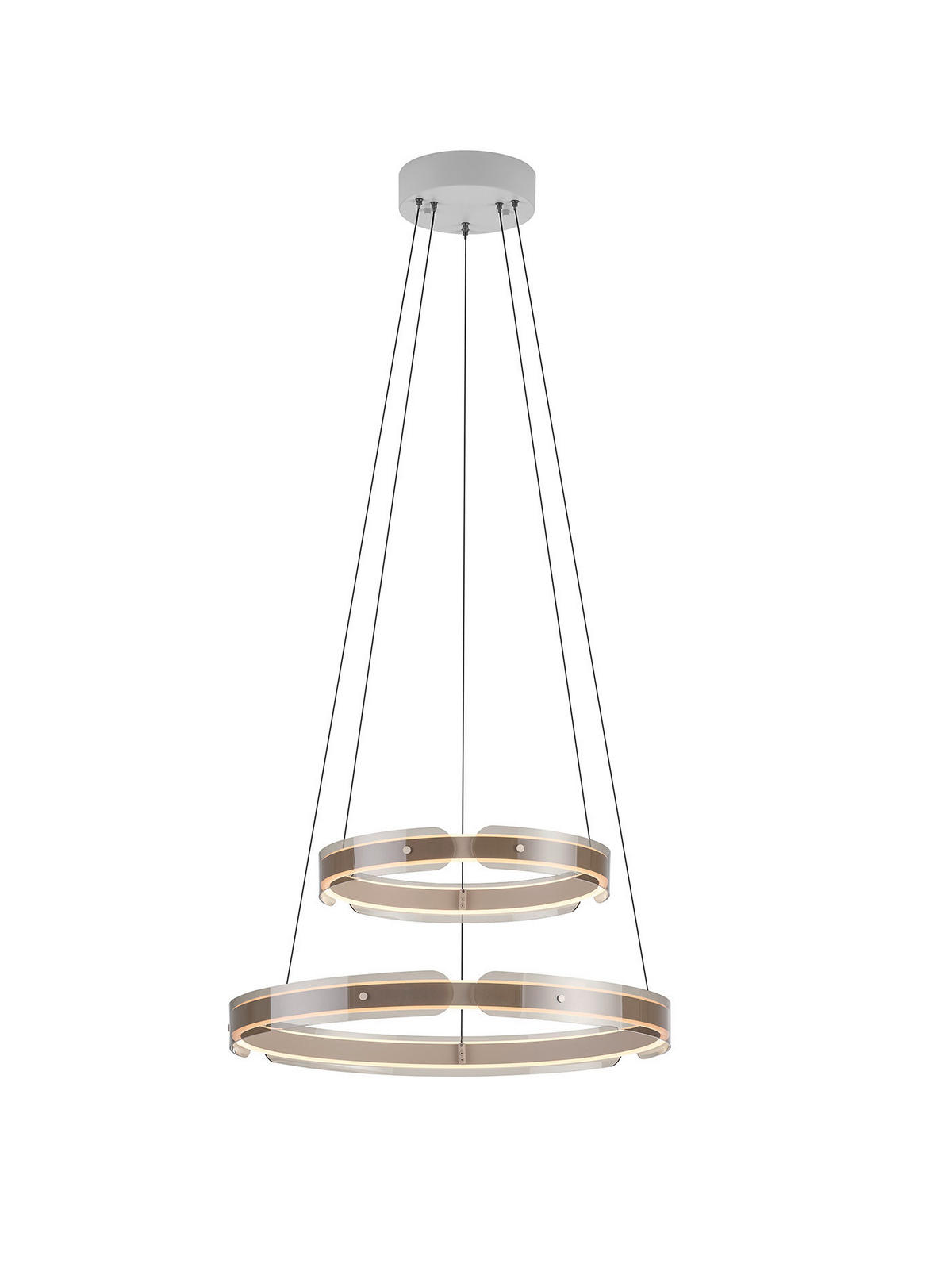 LED-PENDELLEUCHTE Valeria 60/200 cm   - Orange/Grau, MODERN, Kunststoff/Metall (60/200cm) - Musterring