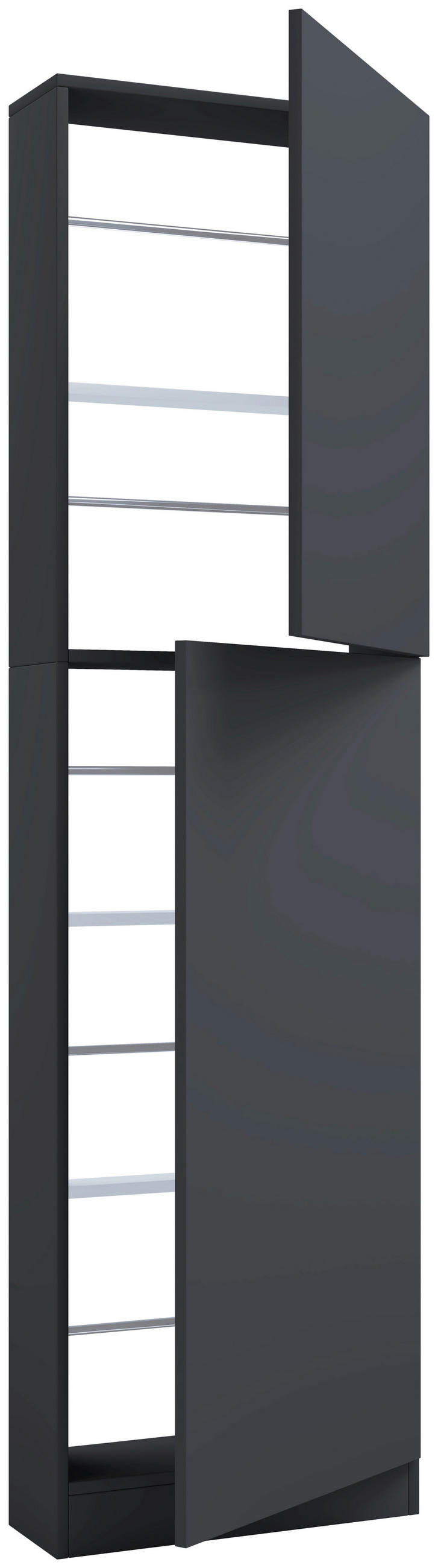 SCHUHSCHRANK Fulisa  in 50/180/17 cm  - Anthrazit, Design, Holzwerkstoff (50/180/17cm) - MID.YOU
