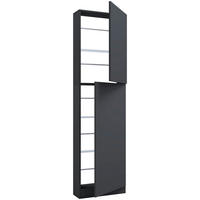 SCHUHSCHRANK Fulisa  in 50/180/17 cm  - Anthrazit, Design, Holzwerkstoff (50/180/17cm) - MID.YOU