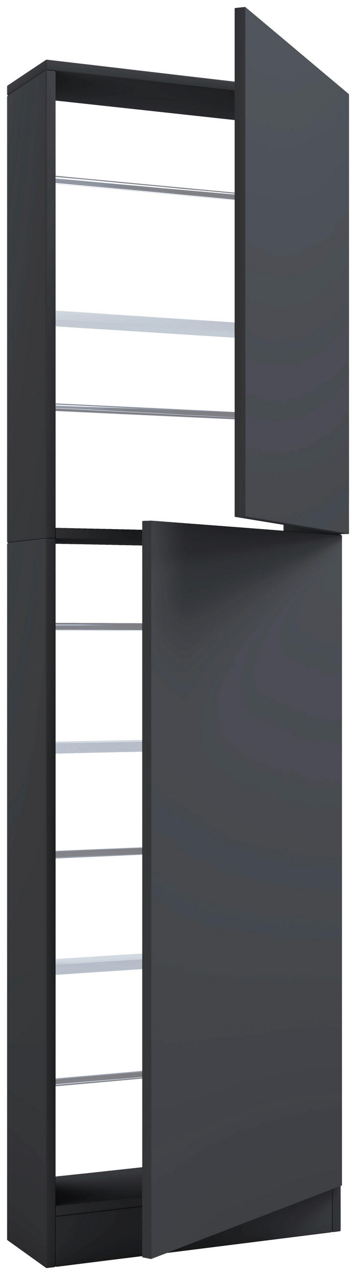 SCHUHSCHRANK Fulisa  in 50/180/17 cm  - Anthrazit, Design, Holzwerkstoff (50/180/17cm) - MID.YOU