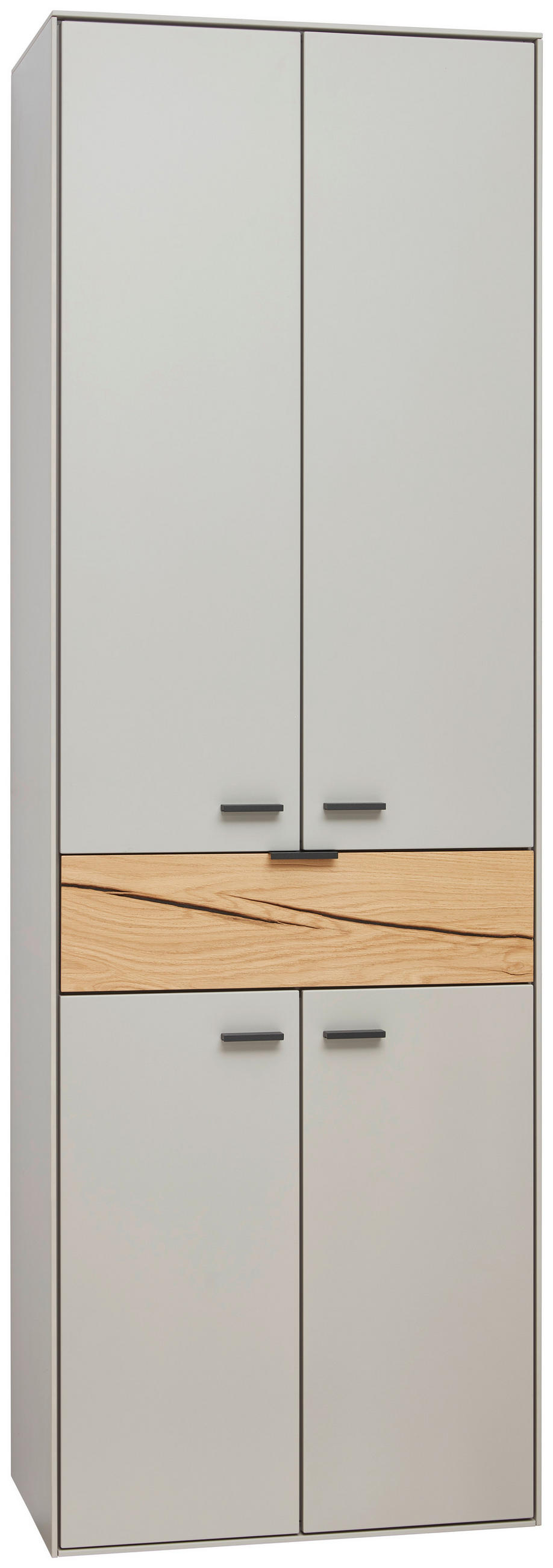 GARDEROBENSCHRANK in 61,9/186,7/37,1 cm - Eichefarben/Schwarz, Design, Holz/Holzwerkstoff (61,9/186,7/37,1cm) - Dieter Knoll