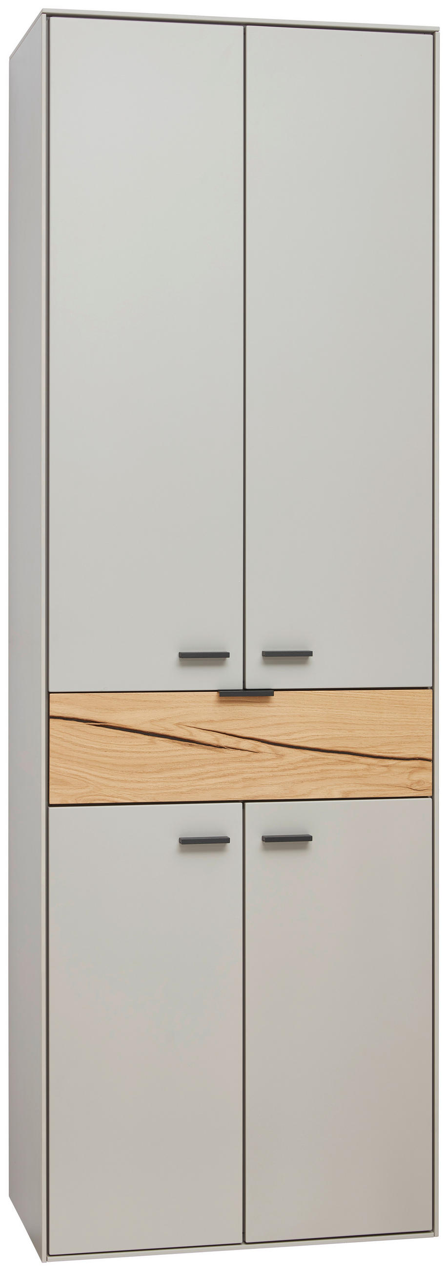 GARDEROBENSCHRANK  in 61,9/186,7/37,1 cm  - Eichefarben/Schwarz, Design, Holz/Holzwerkstoff (61,9/186,7/37,1cm) - Dieter Knoll