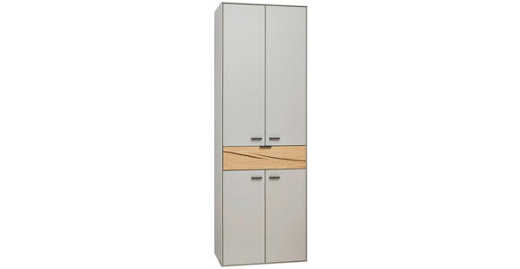 GARDEROBENSCHRANK 61,9/186,7/37,1 cm - Eichefarben/Schwarz, Design, Holz/Holzwerkstoff (61,9/186,7/37,1cm) - Dieter Knoll