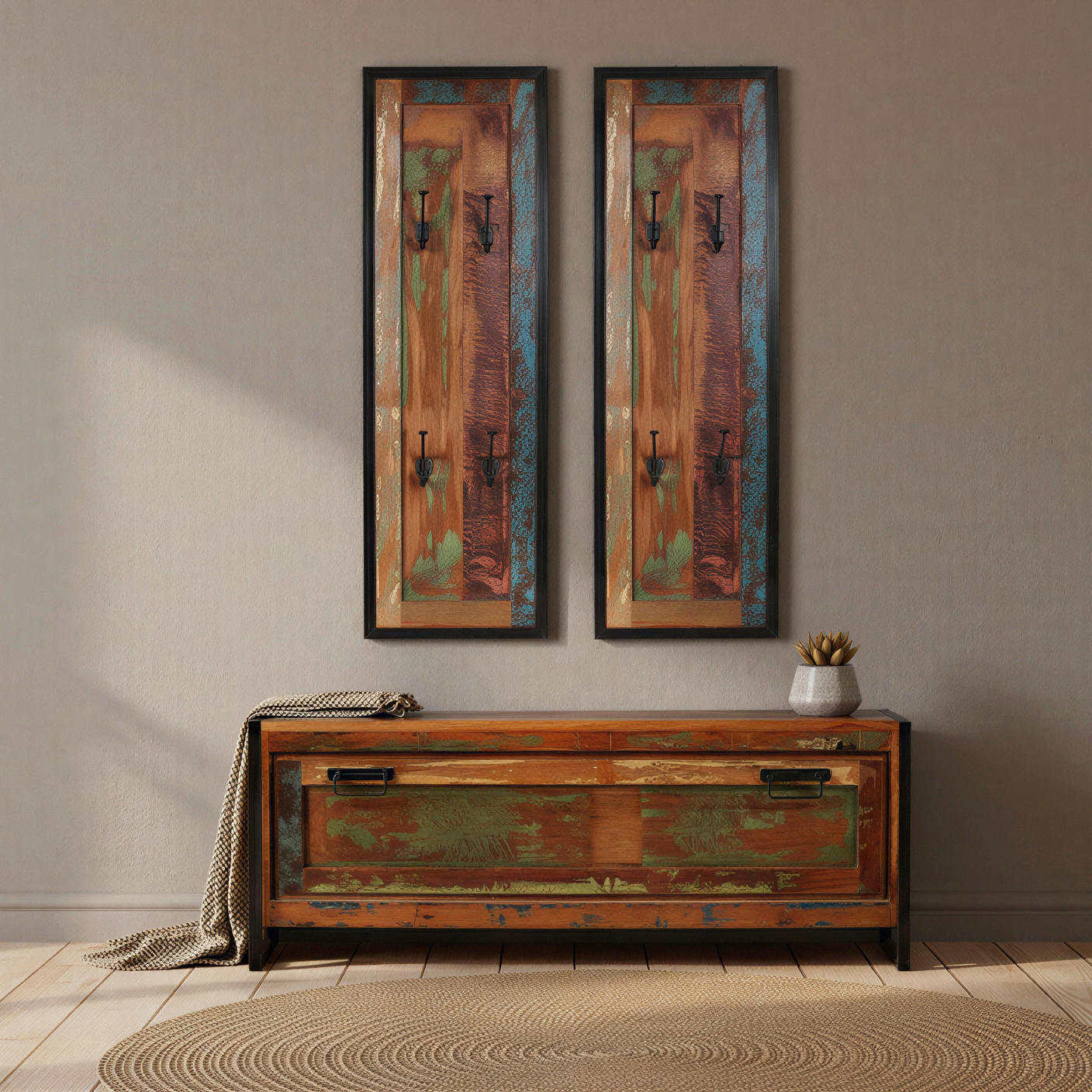 Mid.you Garderobe Mehrfarbig 85x155x40 cm