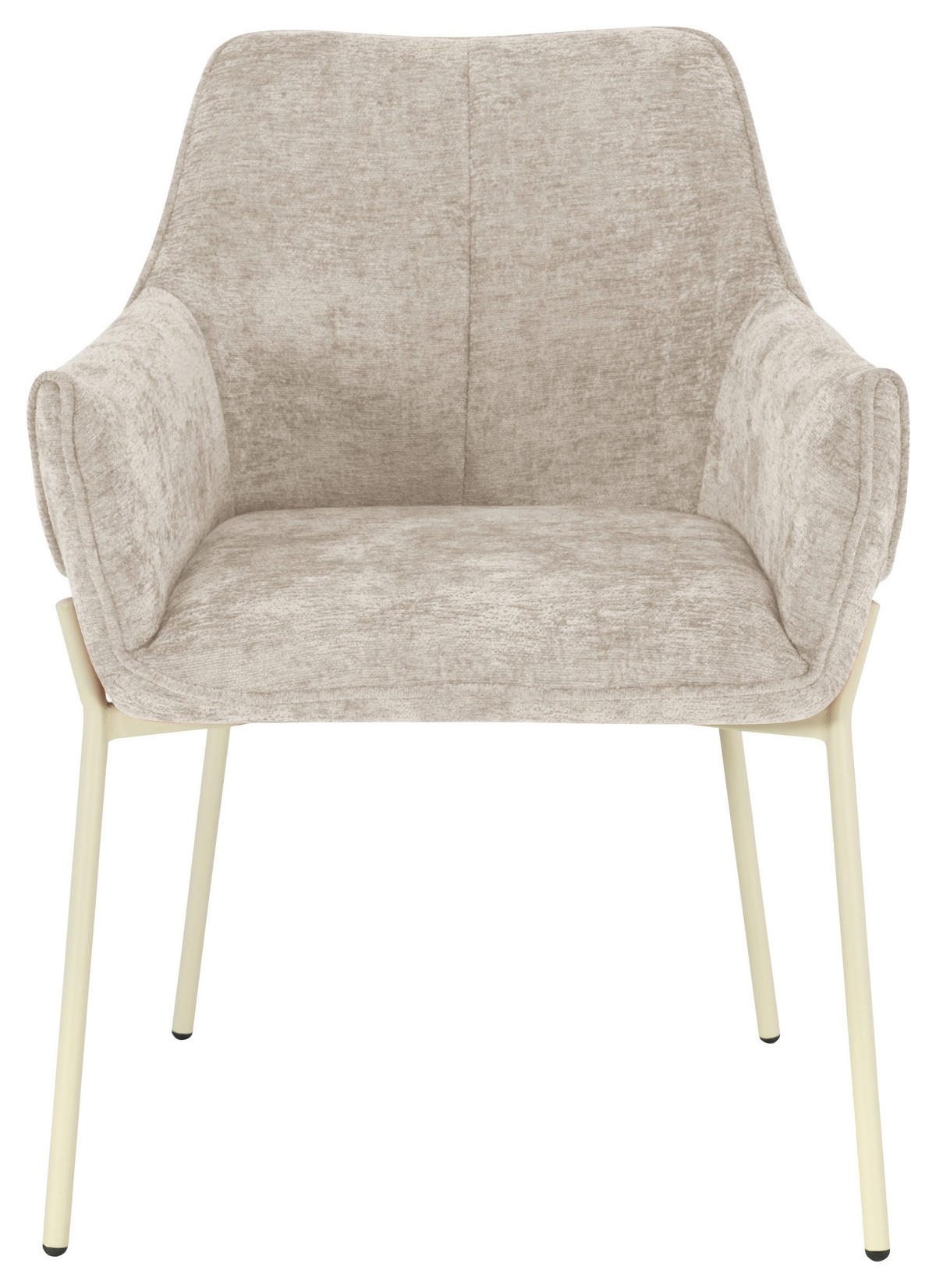 ARMLEHNSTUHL  in Eisen Chenille  - Beige, MODERN, Holz/Textil (62/83/62cm) - MID.YOU
