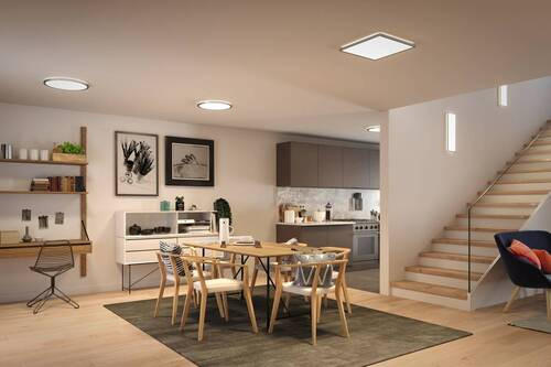 Thumbnail - Paulmann Led-Paneel, Chrom, Kunststoff, rechteckig,rechteckig, 42x2.8x42 cm, Lampen & Leuchten, Innenbeleuchtung, Leucht...