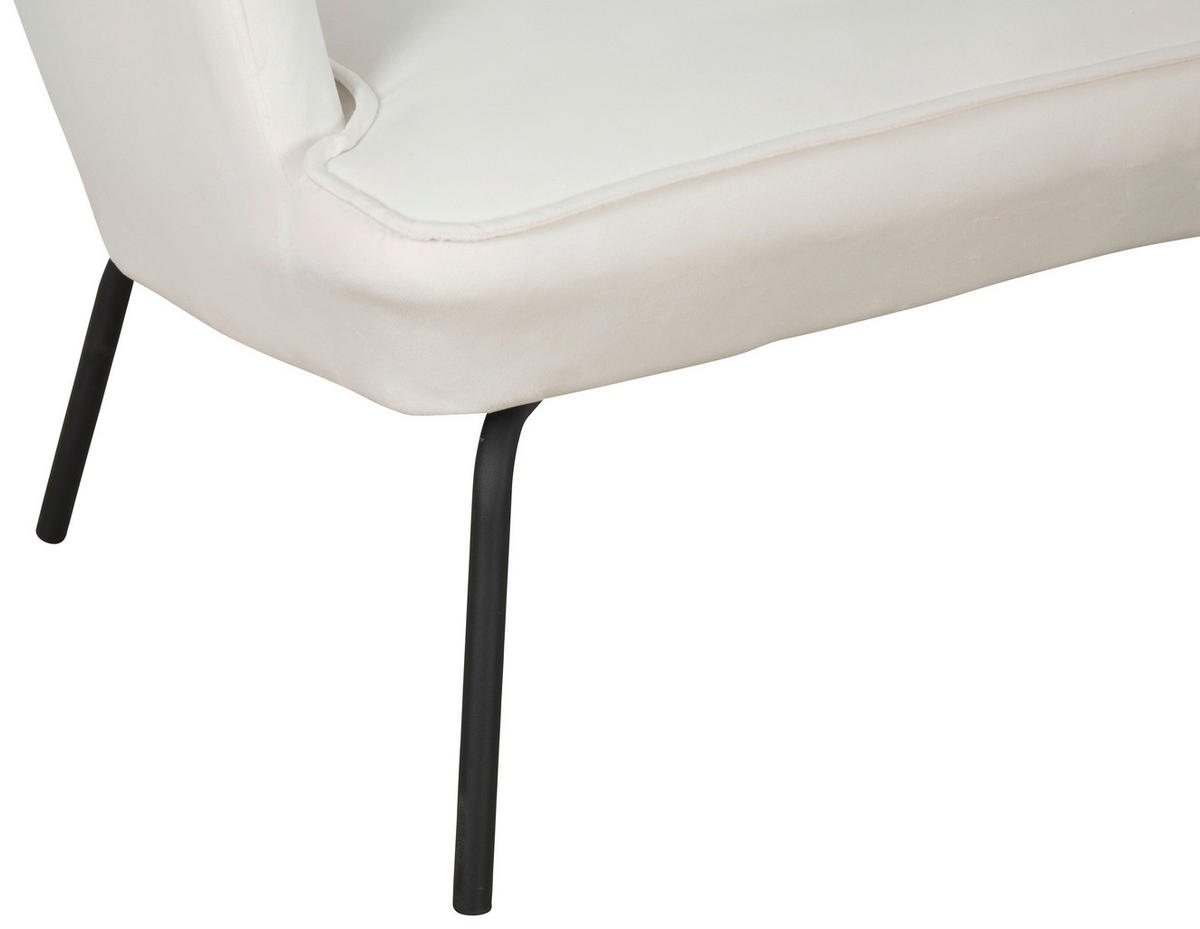 KÜCHENSOFA  - Schwarz/Weiß, MODERN, Textil/Metall (148/77/73cm) - P & B