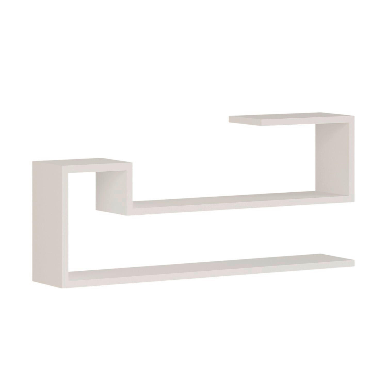 WANDREGAL Weiß  - Weiß, Design, Holzwerkstoff (90/41,2/17cm) - Livetastic