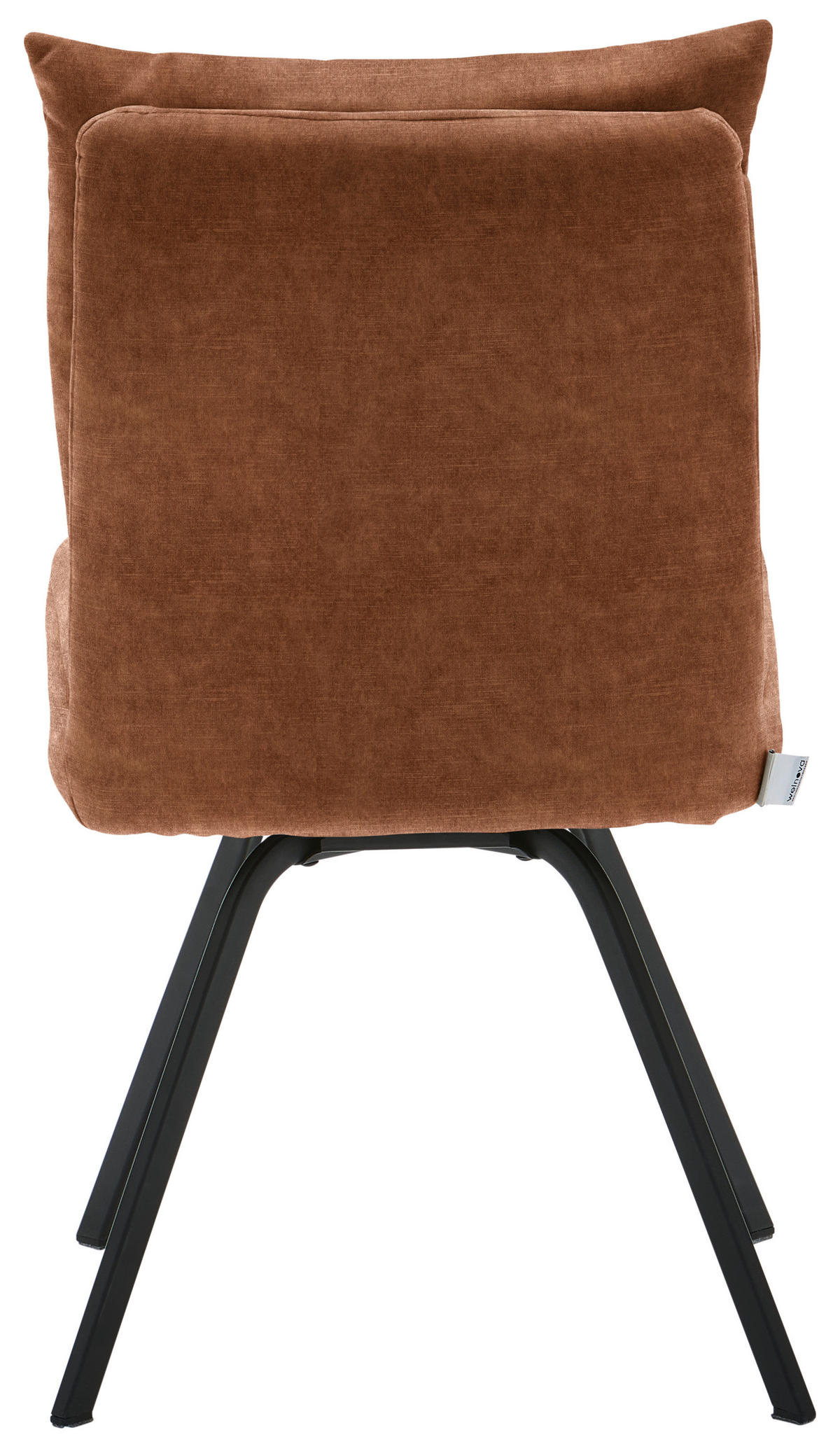 STUHL  in Velours Textil  - Haselnussfarben/Schwarz, Design, Textil/Metall (50/82/68cm) - Welnova