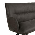 SITZBANK 203,5/87/64 cm Mikrofaser Schwarz, Dunkelgrau  - Dunkelgrau/Schwarz, Design, Textil/Metall (203,5/87/64cm) - Novel
