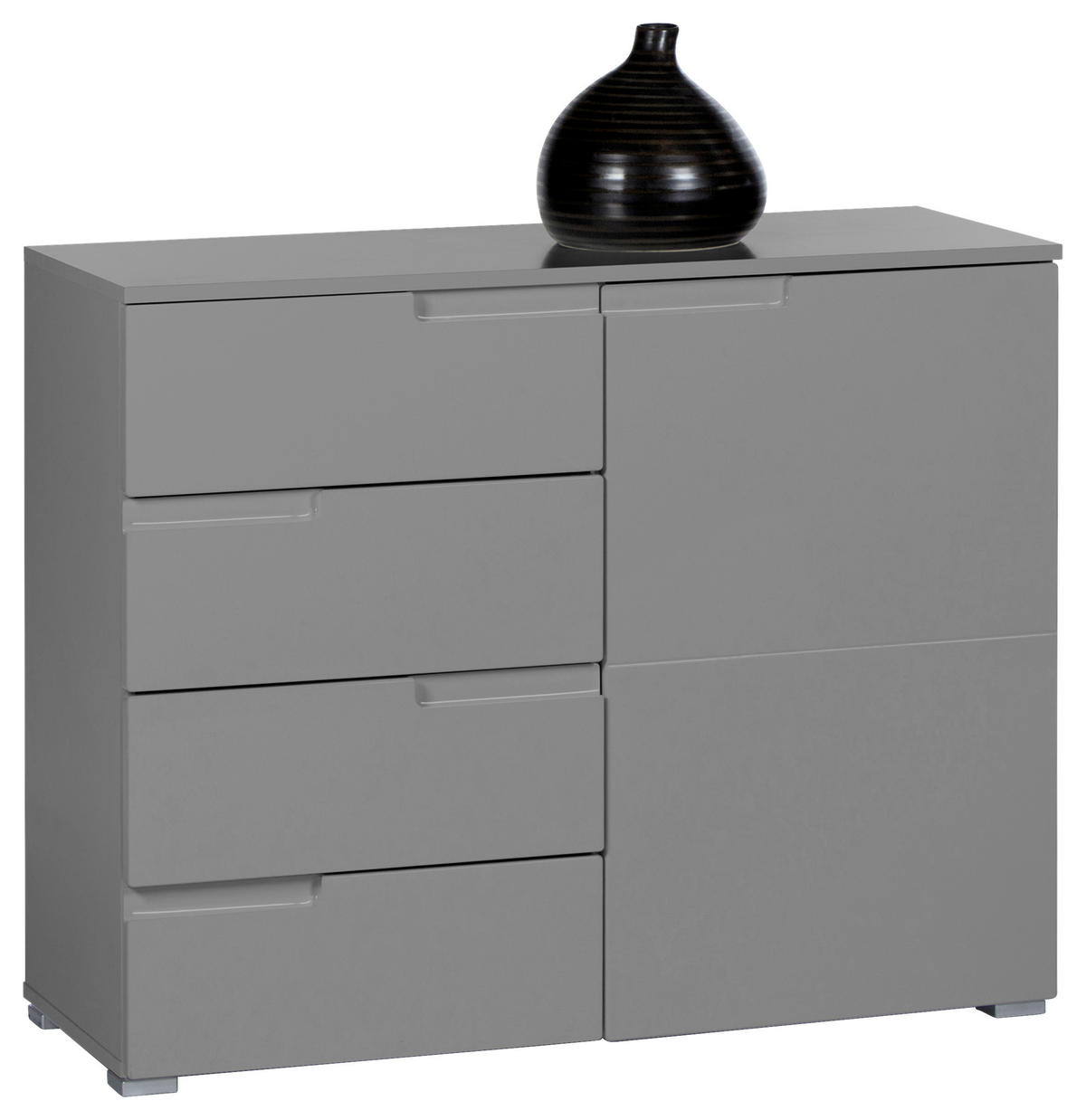 KOMMODE Spice  in 100/80/40 cm  - Silberfarben/Grau, Basics, Holzwerkstoff/Kunststoff (100/80/40cm) - Carryhome