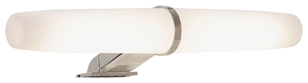 AUFBAULEUCHTE Eva 23,5/3,5/8 cm   - Chromfarben/Weiß, Basics, Kunststoff (23,5/3,5/8cm) - Stylife