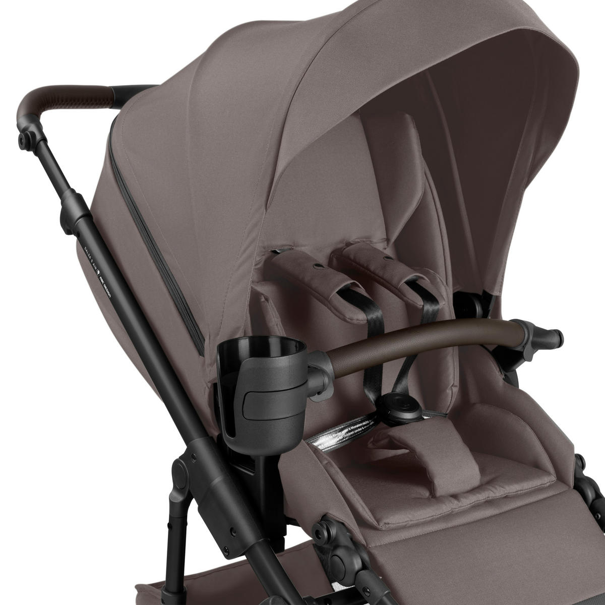 KINDERWAGENSET Salsa 5 Air Starter Set  - Graubraun/Schwarz, Basics, Textil/Metall (95.5/63/107,5cm) - ABC Design