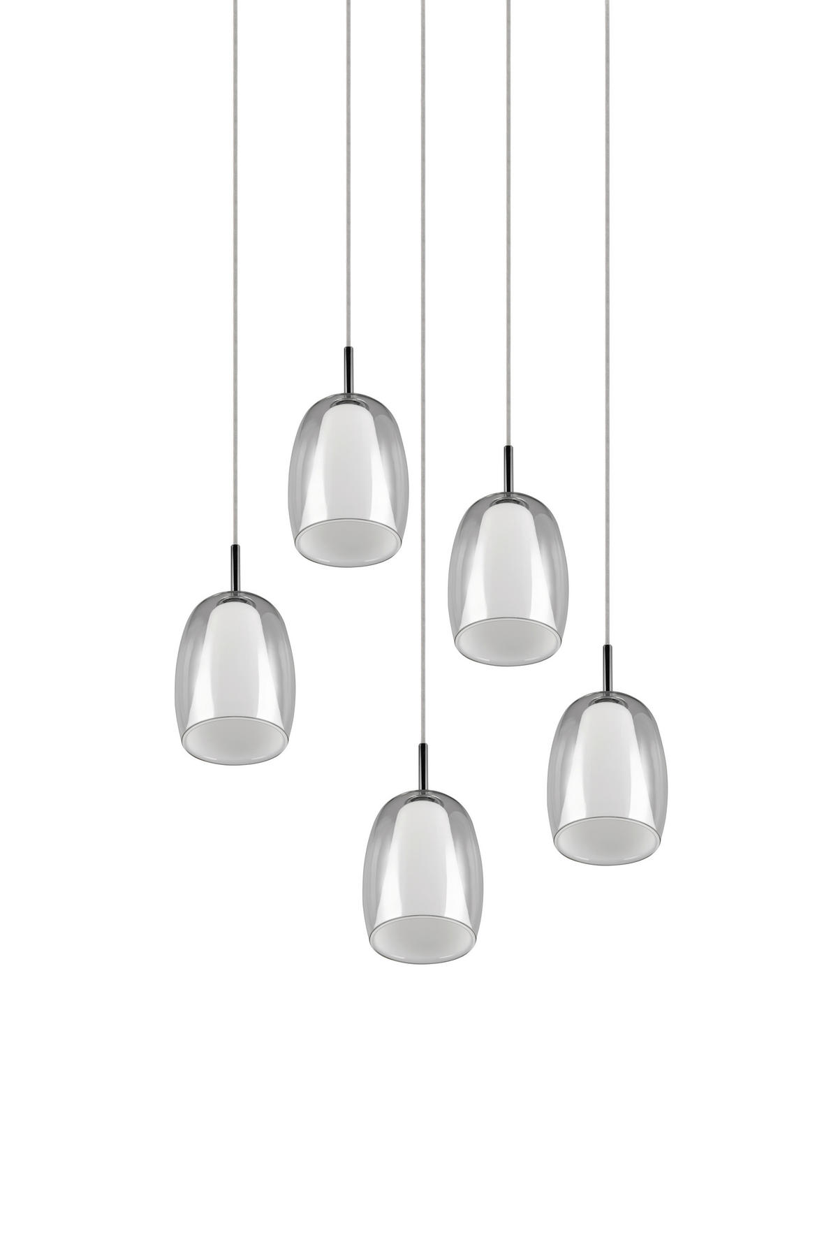 ZÁVĚSNÉ SVÍTIDLO, 48/150 cm  - průhledné/barvy chromu, Basics, kov/sklo (48/150cm)