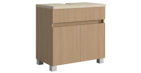 WASCHBECKENUNTERSCHRANK 60/54/35 cm  - Sandfarben/Eichefarben, KONVENTIONELL, Holzwerkstoff/Kunststoff (60/54/35cm) - Xora