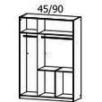 KLEIDERSCHRANK  in Grau  - Grau, Trend, Holzwerkstoff/Kunststoff (136/197/54cm) - Xora