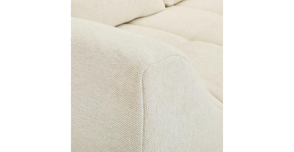 ECKSOFA in Flachgewebe Creme  306/202 cm  - Buchefarben/Creme, KONVENTIONELL, Holz/Textil (306/202cm) - Carryhome