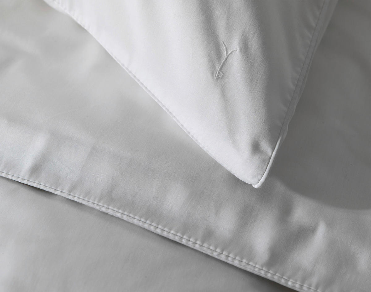 BETTWÄSCHE Suite-Dubai Makosatin 155/220 cm  - Weiß, Basics, Textil (155/220cm)