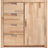 KOMMODE Kernbuche furniert, massiv Buchefarben - Chromfarben/Buchefarben, Design, Holz/Metall (98/103,9/40cm) - Carryhome