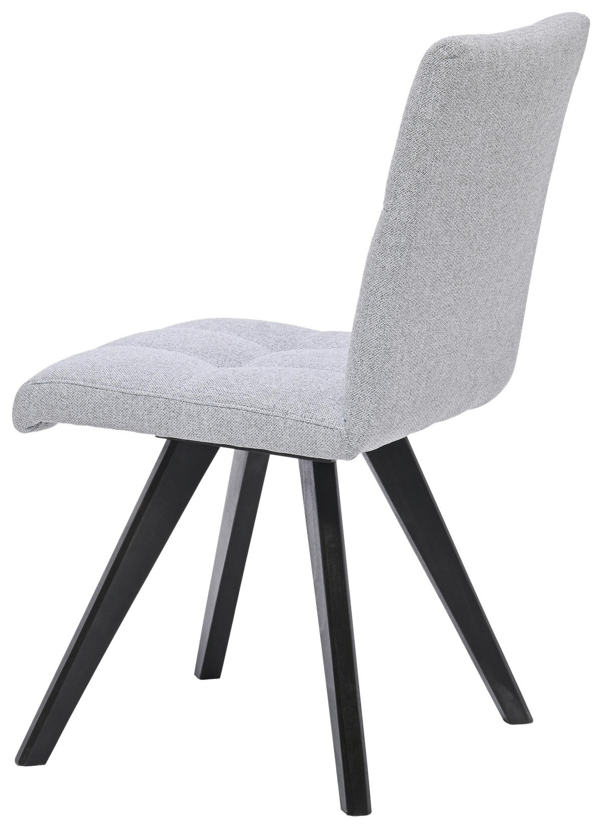 STUHL Mikrofaser Grau, Schwarz Buche massiv  - Schwarz/Grau, LIFESTYLE, Holz/Textil (45/90,5/61cm) - Boxxx