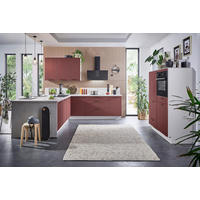 EINBAUKÜCHE   - Rot, Design, Holzwerkstoff - Celina