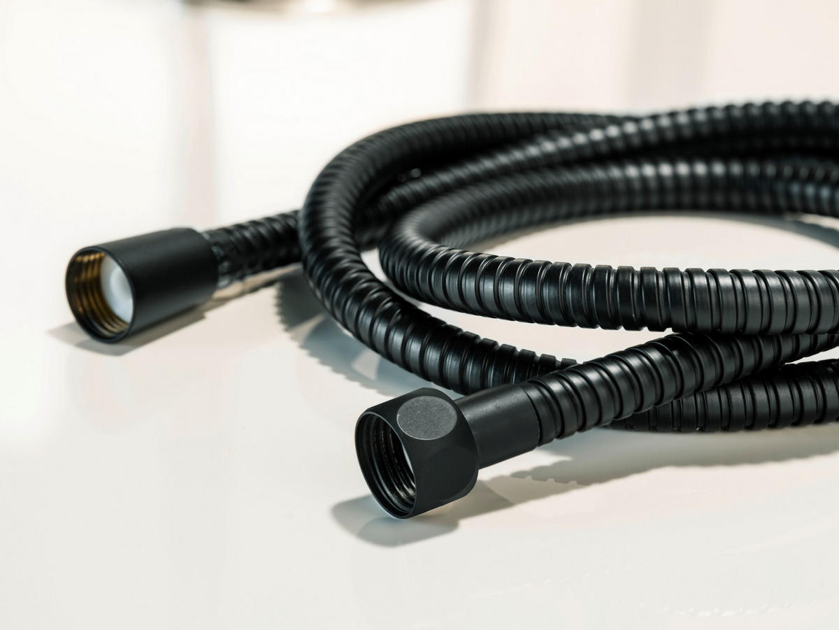 BRAUSESCHLAUCH  150 cm  - Schwarz, Metall (150cm) - Wenko