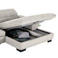 ECKSOFA in Webstoff Beige  - Beige/Schwarz, Design, Textil/Metall (265/180cm) - Carryhome