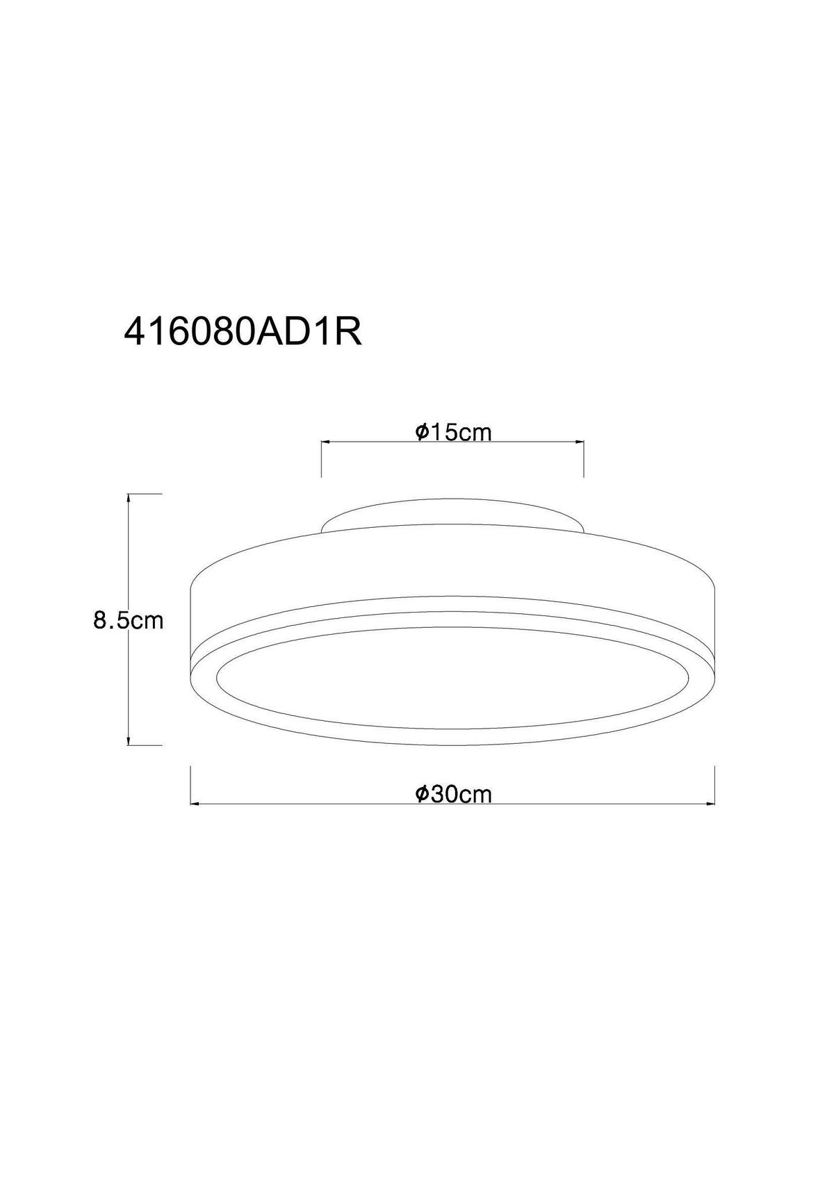 STROPNÉ LED SVIETIDLO, 30/8,5 cm  - biela/strieborná, Konventionell, kov/plast (30/8,5cm) - Globo