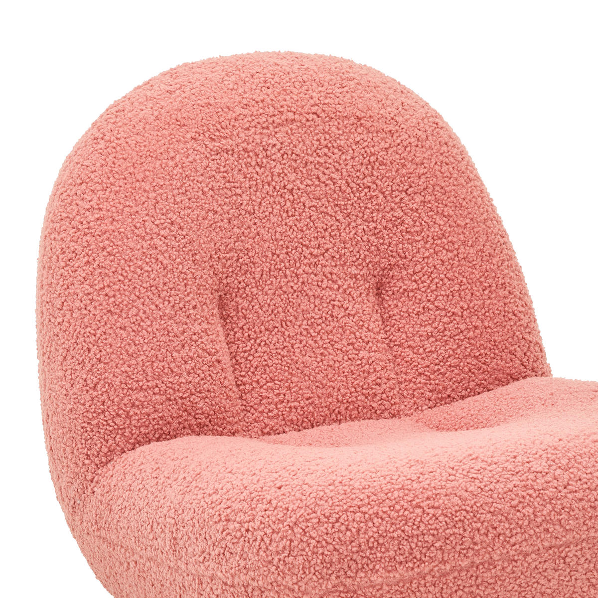 SESSEL Bouclé Koralle    - Koralle/Schwarz, MODERN, Textil/Metall (74/67/93cm) - MID.YOU