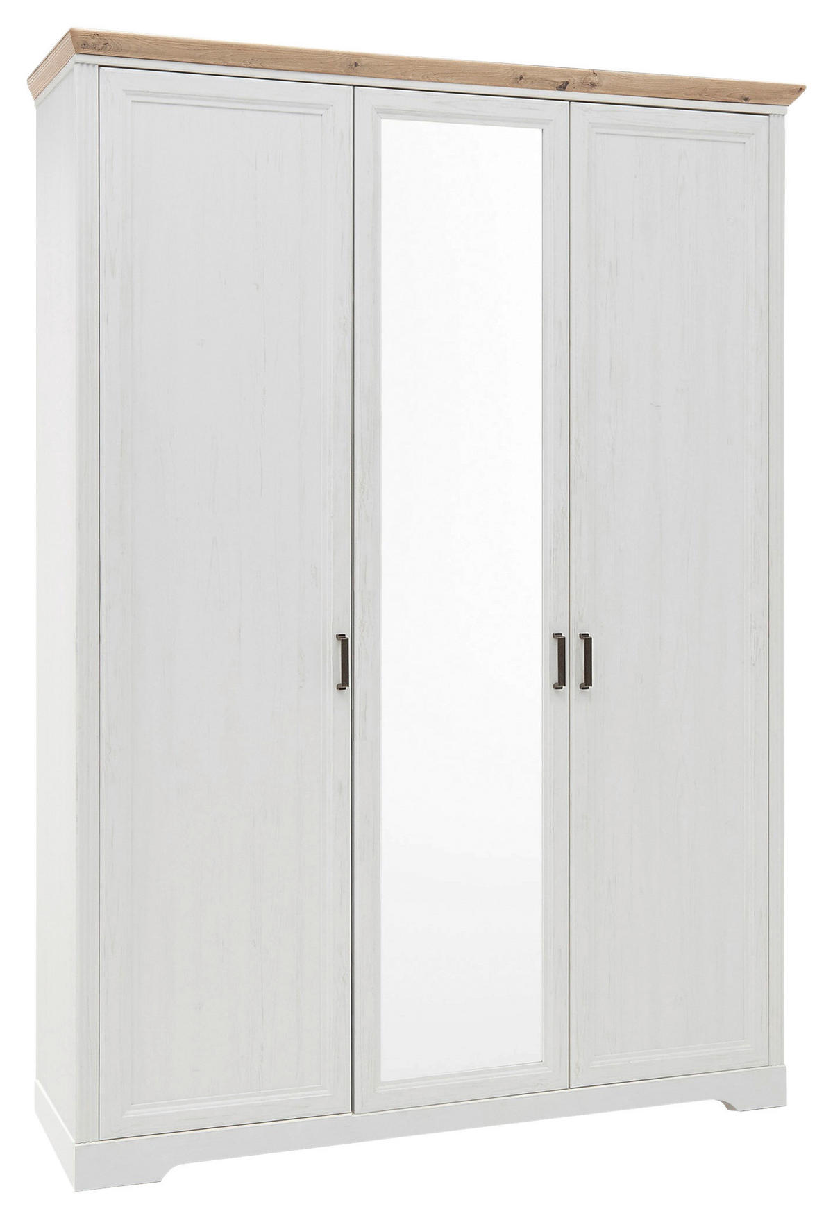 NYÍLÓAJTÓS SZEKRÉNY fehér, Artisan tölgy  - nikkelszínű/Artisan tölgy, Lifestyle, faalapú anyag/fém (164/220/64cm) - Landscape