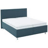 POLSTERBETT Matratze, Lattenrost, gepolstertes Kopfteil, Bettkasten 180/200 cm  in Blau, Dunkelblau  - Blau/Alufarben, KONVENTIONELL, Holz/Holzwerkstoff (180/200cm) - Beldomo - Sleep