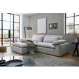 ECKSOFA  in Webstoff Grau Rückenkissen, Nierenkissen, Armlehnenkissen, Rücken echt  198/306 cm  - Schwarz/Grau, MODERN, Kunststoff/Textil (198/306cm) - Carryhome