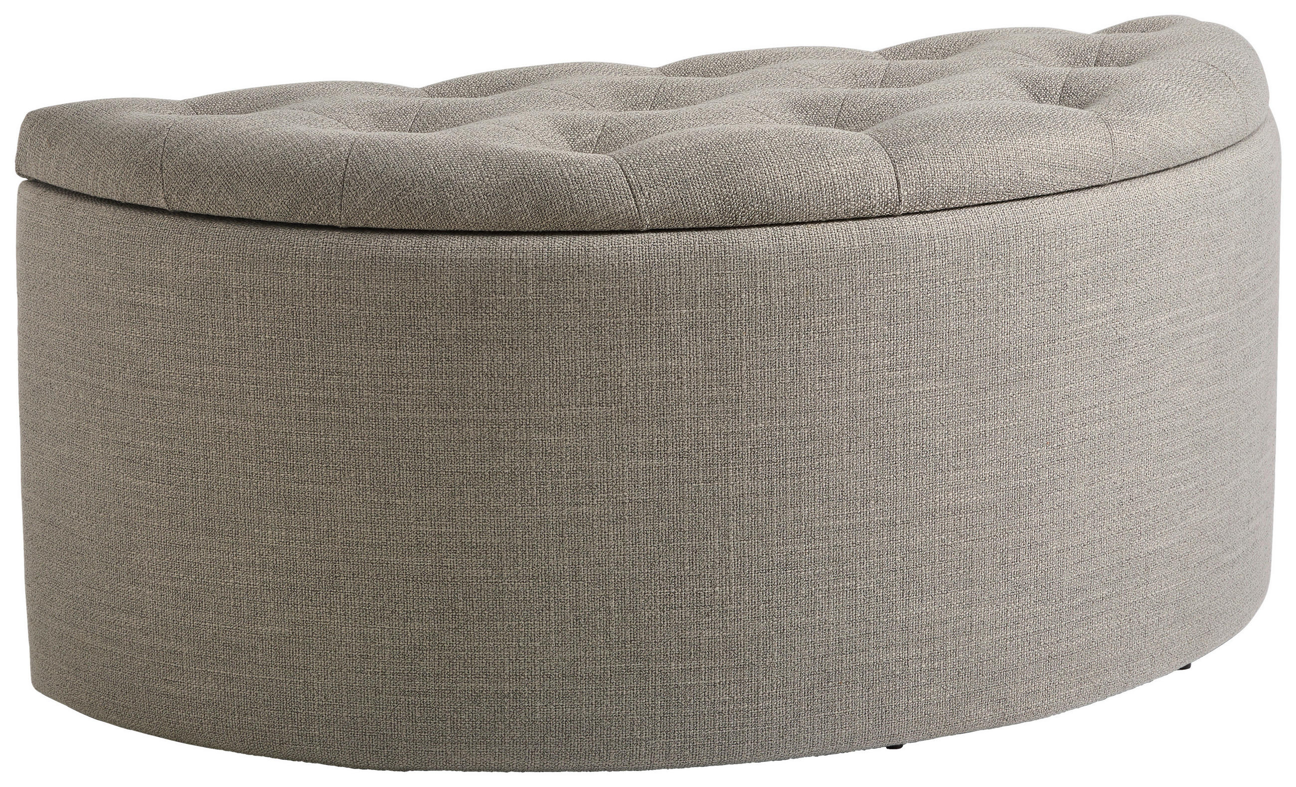 HOCKER Leinenoptik Grau  - Grau, Design, Textil (100/44/42cm) - MID.YOU