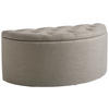 HOCKER Leinenoptik Grau  - Grau, Design, Textil (100/44/42cm) - MID.YOU