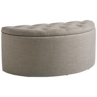 HOCKER Leinenoptik Grau  - Grau, Design, Textil (100/44/42cm) - MID.YOU