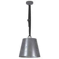 HÄNGLAMPA Chertsey 33,5/110 cm  - svart/zinkfärgad, Basics, metall/läder (33,5/110cm) - Eglo
